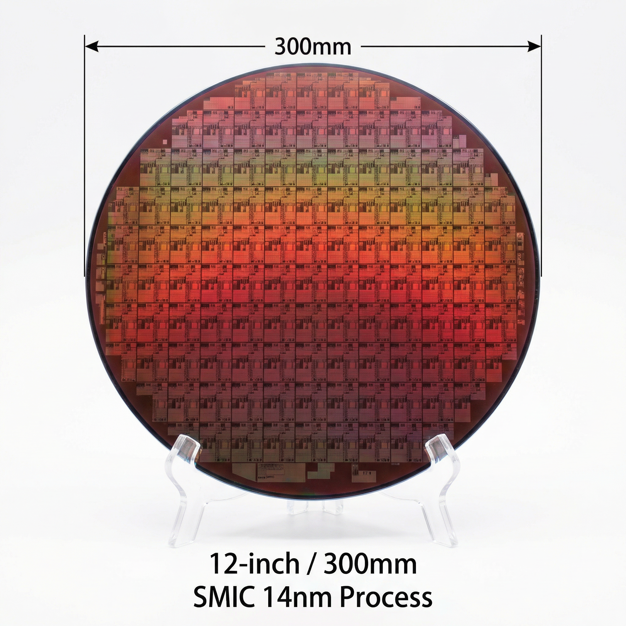 Genuine 12/14-inch Silicon Wafer — Engineering Sample (Display Only)