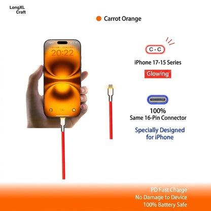 240W USB-C Cable - Carrot Orange Color Card