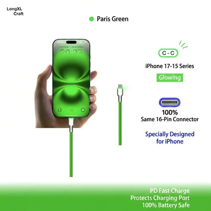 240W USB-C Cable - Paris Green Color Card
